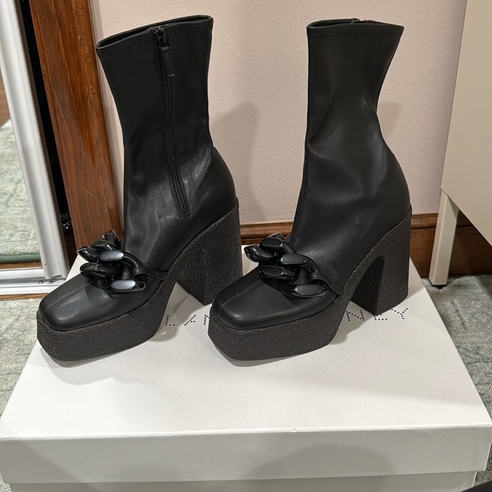 Stella McCartney Skyla stretch alter mat black ankle boots